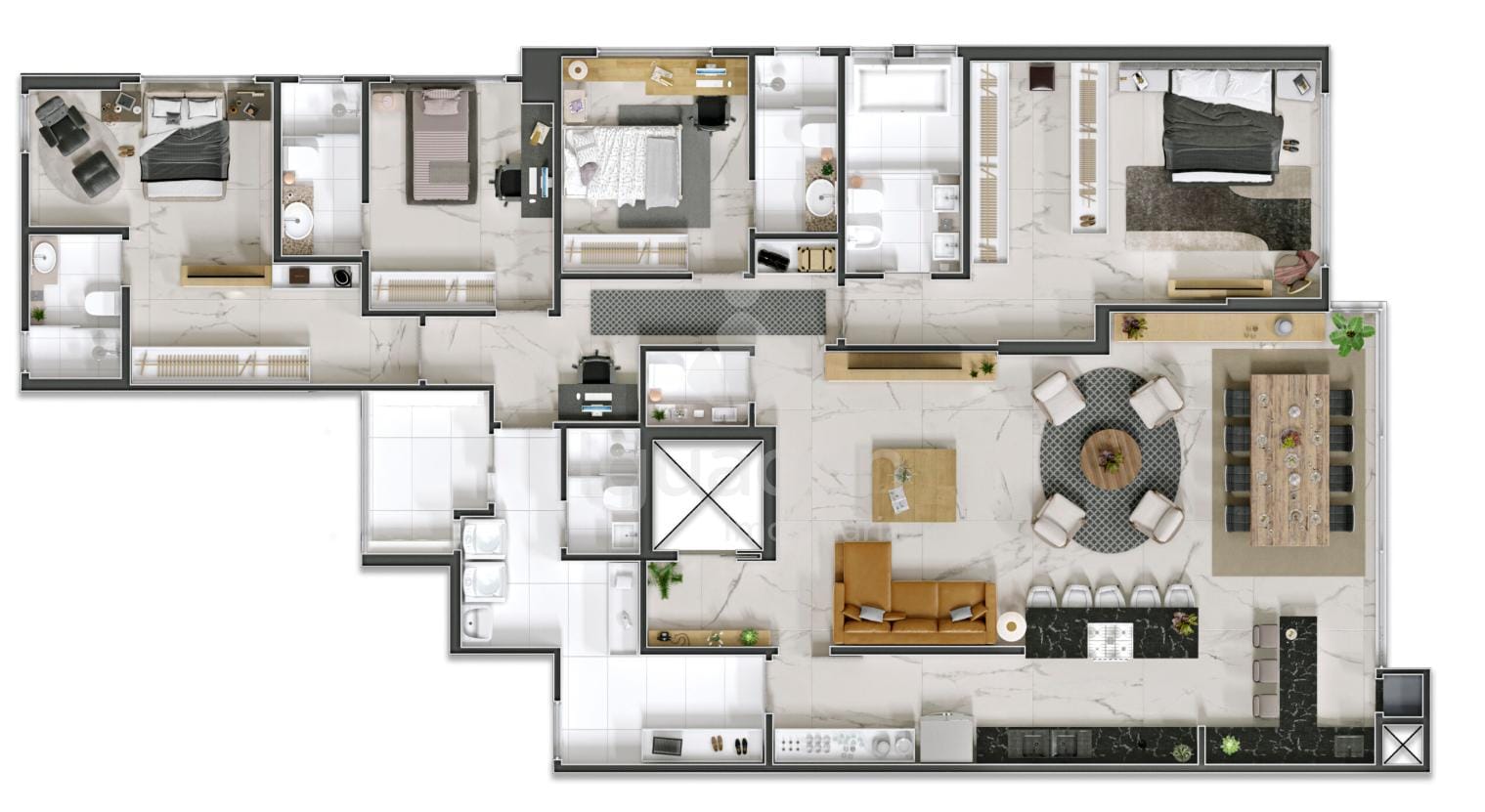 Apartamento Alto Padrão com 04 Suítes e Sacada com Churrasqueira no Residencial Diamond Tower — foto 14
